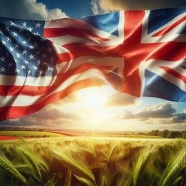 flag of USA and United Kingdom